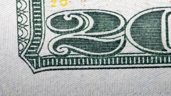 Geld Nahaufnahme Eines Dollarscheins Aus Den Vereinigten Staaten Von Amerika — Stockfoto
