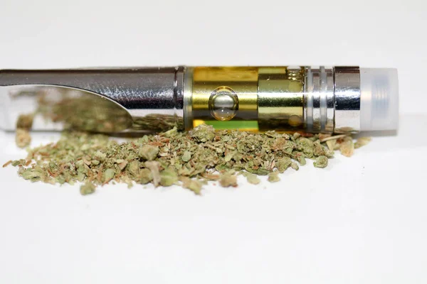 Vape Pen. Cannabis Marijuana Vaporizer. Medical Stockfoto 1480242947