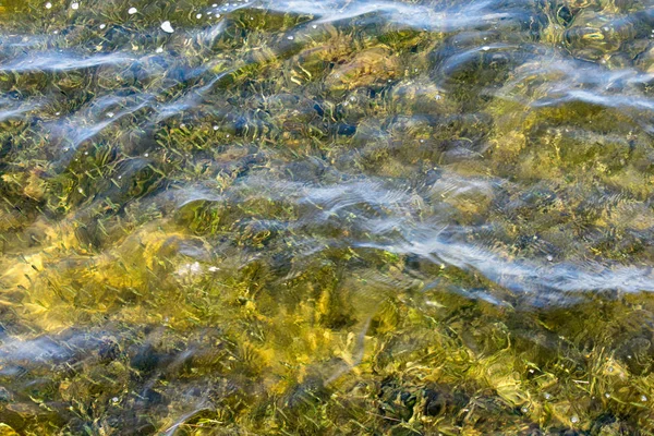 Tekstura Wody Rzecznej Widokiem Dno — Zdjęcie stockowe