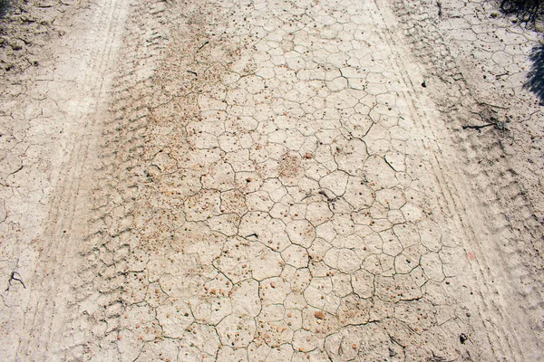Opuszczona Suszona Powierzchnia Gruntu — Zdjęcie stockowe