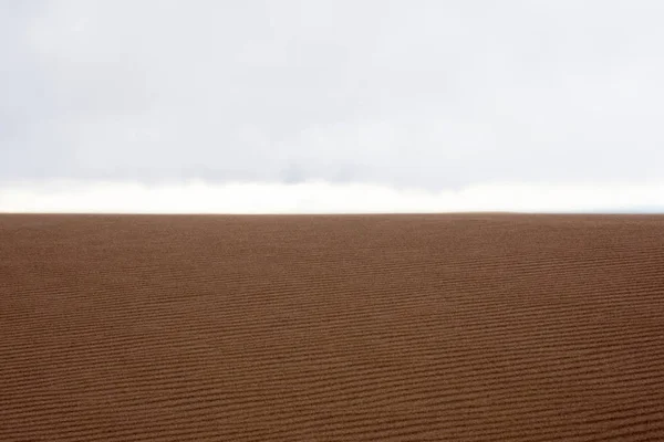 Sand Surface Grey Sky Background — Stock Photo, Image