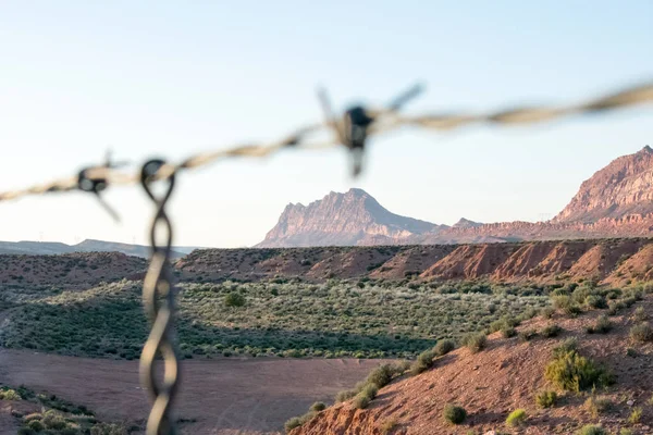 Mountain Desert Landscape Rocks Grass — Stok Foto