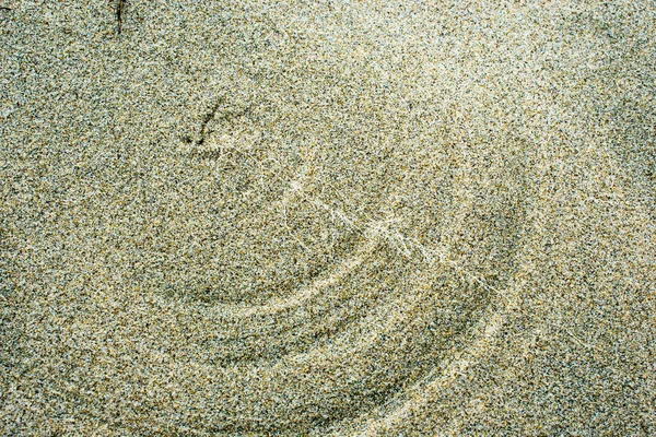 Close View Circle Shaped Trails Sand Surface — Stock Photo, Image