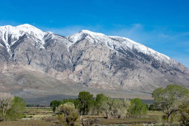 Beautiful mountain landscape, mountains covered with snow