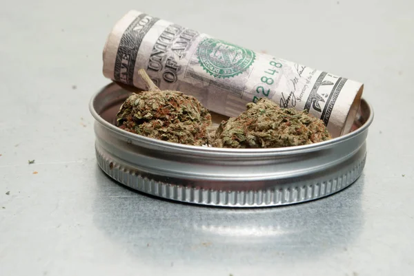 Marijuana and Money — Stock Photo, Image