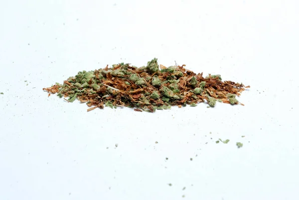 Maconha Seca Tabaco Conceito Toxicodependência Conceito Maconha Medicinal — Fotografia de Stock