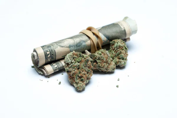 Marijuana and Money — Stock Photo, Image