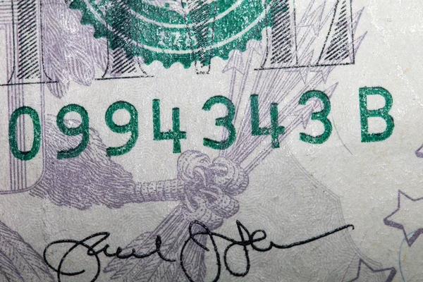 Dinero Primer Plano Del Billete Dólar Estados Unidos América — Foto de Stock