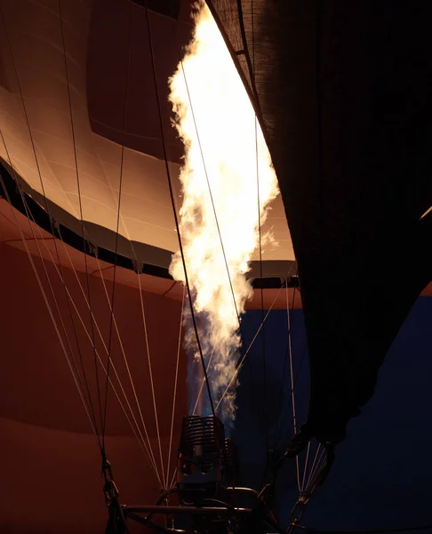 Szczegół Palnika Płomieniowego Balonu Gorącego Powietrza — Zdjęcie stockowe