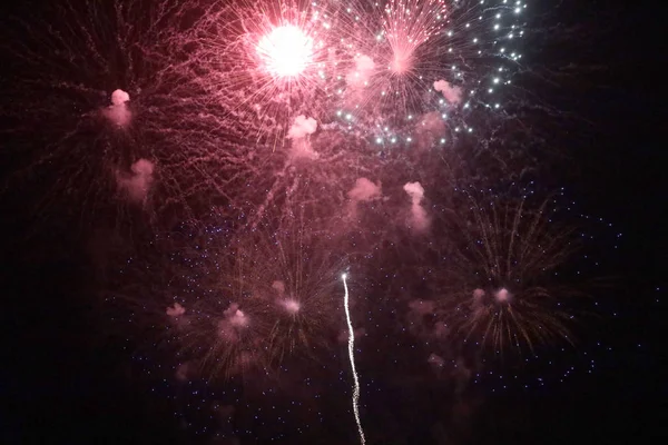 Festa Dei Fuochi Artificio Esplosione Colori Vivaci — Foto Stock