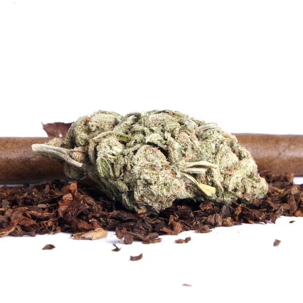 Marihuana Tabaco Secos Concepto Drogadicción Concepto Marihuana Medicinal — Foto de Stock