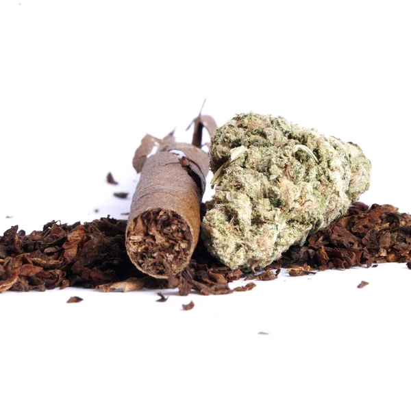 Gedroogde Marihuana Tabak Drugsverslaving Concept Medisch Marihuana Concept — Stockfoto