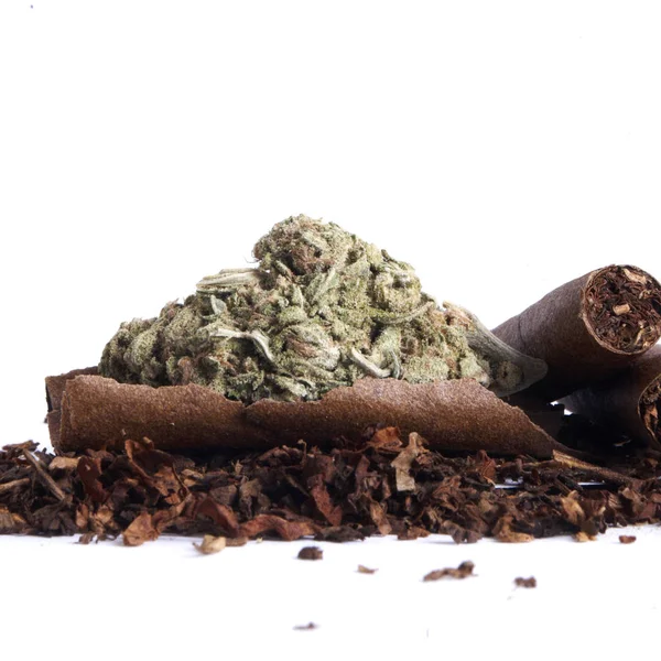 Gedroogde Marihuana Tabak Drugsverslaving Concept Medisch Marihuana Concept — Stockfoto