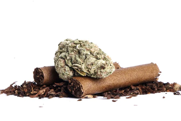 Marihuana Tabaco Secos Concepto Drogadicción Concepto Marihuana Medicinal —  Fotos de Stock
