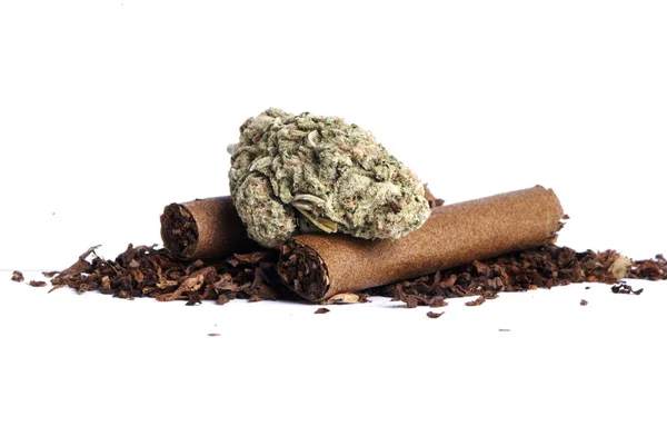 Marijuana Secca Tabacco Concetto Tossicodipendenza Concetto Marijuana Medica — Foto Stock