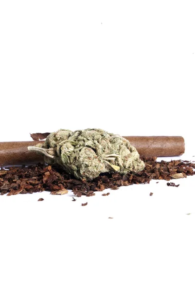 Gedroogde Marihuana Tabak Drugsverslaving Concept Medisch Marihuana Concept — Stockfoto