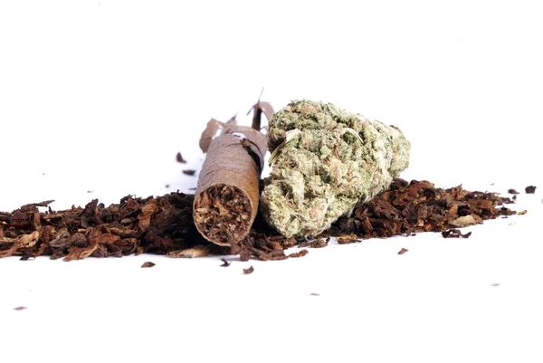 Marijuana Secca Tabacco Concetto Tossicodipendenza Concetto Marijuana Medica — Foto Stock