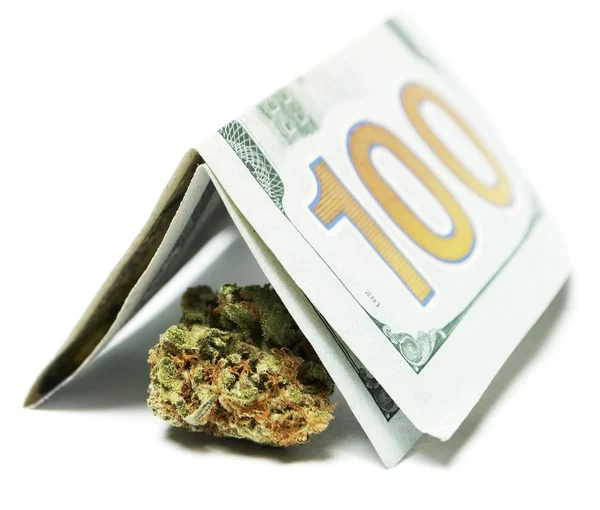 Marihuana y dinero —  Fotos de Stock