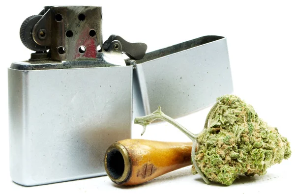 Marihuana Estudio Drogas Cannabis Bodegón —  Fotos de Stock