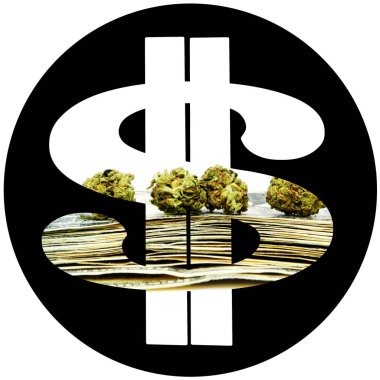 Esrar ve Esrar, dolar para ile kavramsal poster.