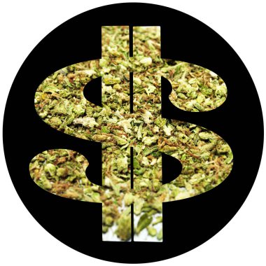 Esrar ve Esrar, dolar para ile kavramsal poster.