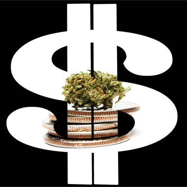 Esrar ve Esrar, dolar para ile kavramsal poster.