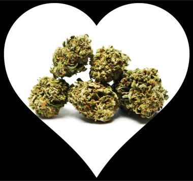 Esrar ve Esrar, kalp ile kavramsal poster.