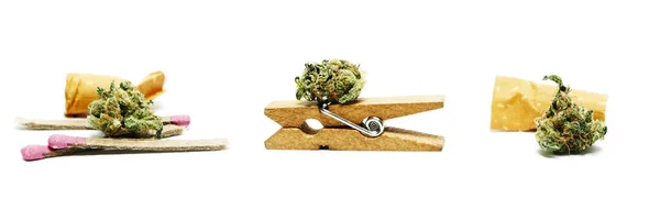 Marihuána Kannabisz Kábítószer Stúdió Csendélet — Stock Fotó