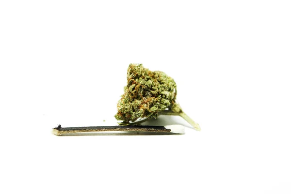 Marihuana Seca Fósforo Concepto Drogadicción Concepto Marihuana Medicinal —  Fotos de Stock