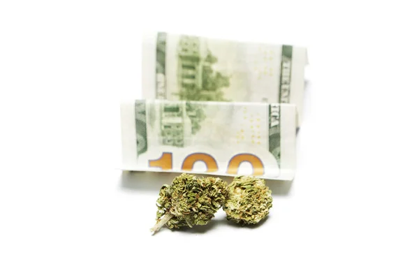 Marihuana en geld — Stockfoto