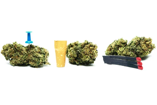 Μαριχουάνα Και Κάνναβη Εννοιολογική Αφίσα Ναρκωτικά Και Υγεία — Φωτογραφία Αρχείου