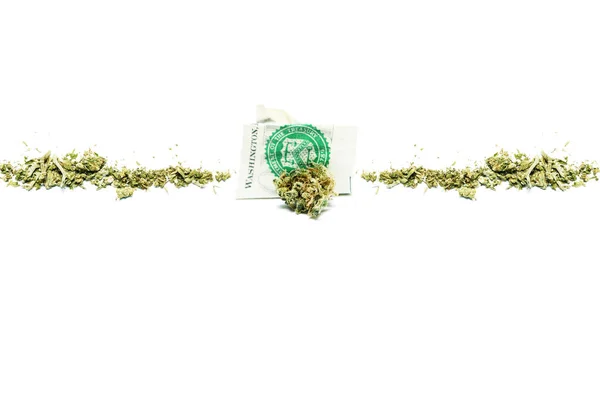 Marihuana Drugs Geïsoleerd Witte Achtergrond — Stockfoto