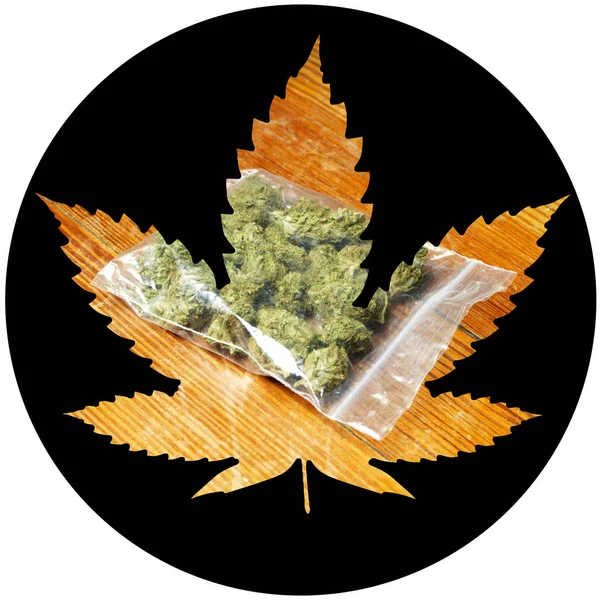 Marijuana Och Cannabis Begreppsmässig Affisch — Stockfoto