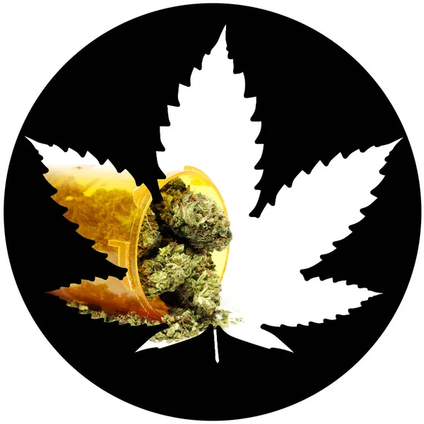 Marijuana Cannabis Cartaz Conceptual — Fotografia de Stock