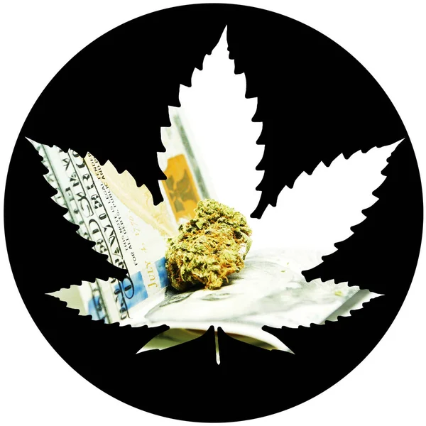 Marihuana Und Cannabis Konzeptionelles Poster — Stockfoto