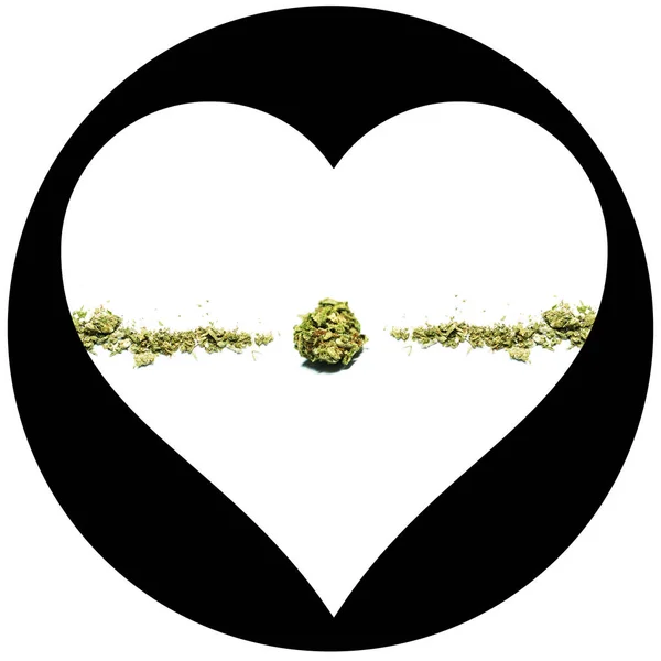 Marihuana Cannabis Plakat Koncepcyjny Narkotyki Zdrowie — Zdjęcie stockowe