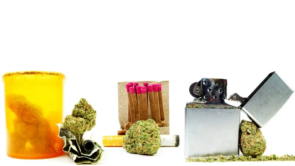 Marijuana Cannabis Poster Concettuale Droga Salute — Foto Stock