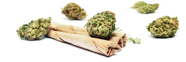 Dried Marijuana Joints Drug Addiction Concept Medical Marijuana Concept — Stock Photo, Image