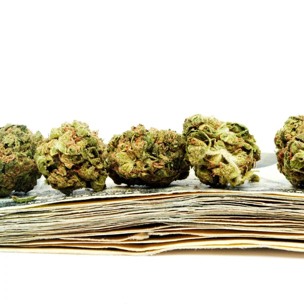 Marijuana e denaro — Foto Stock