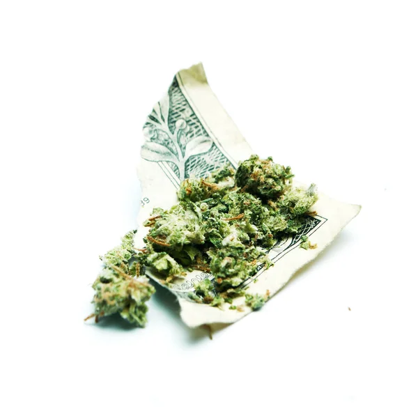 Marihuana und Geld — Stockfoto