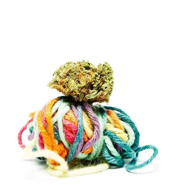 Léky Marihuanu Izolované Bílém Pozadí — Stock fotografie