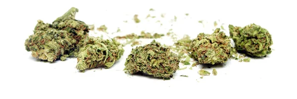 Ganja Kering Konsep Kecanduan Narkoba Konsep Medis Mariyuana — Stok Foto