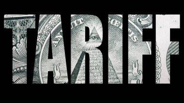 İçinde dolar banknot dokusu olan tarife yazıt