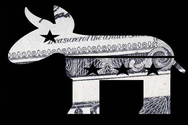 Φιγούρα Γαϊδουριού Χρήματα Μαύρο Φόντο — Φωτογραφία Αρχείου