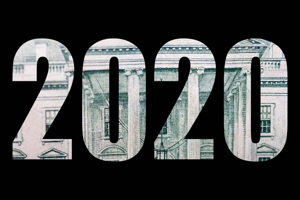 Elecciones 2020 Dinero Sobre Fondo Negro — Foto de Stock