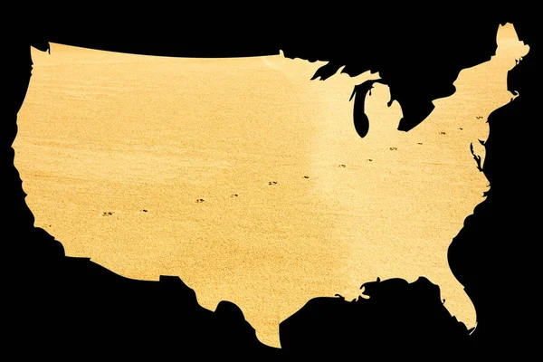 Estados Unidos América Con Tierra Seca Agrietada Interior Sobre Fondo — Foto de Stock