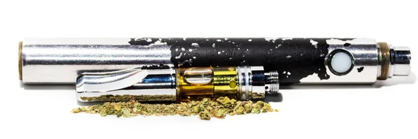 Vape Vaping Cannabis Oil Cbd Thc Electronic Cigarette Vaporizer — Stock Photo, Image