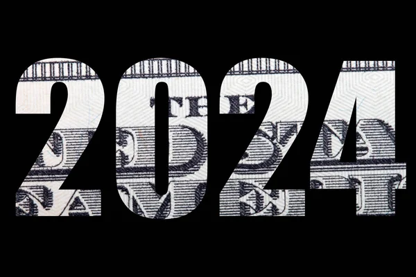 2024 Вибори Гроші Чорному Тлі — стокове фото