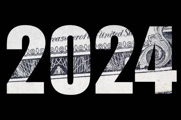 2024 Вибори Гроші Чорному Тлі — стокове фото