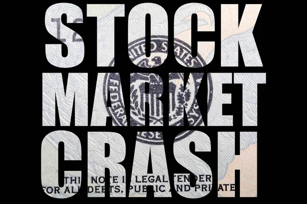 Nápis Akciovém Trhu Texturou Dolarové Bankovky Uvnitř — Stock fotografie
